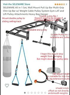 the instructions for how to use a pull up bar with ropes and balls on it