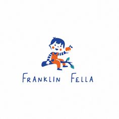 the logo for franklin fella's children's clothing line, featuring a boy on a skateboard