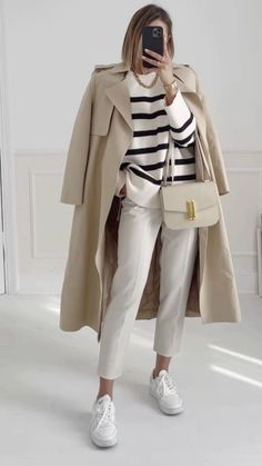 Chique Outfits, Beige Outfit, Mode Casual, Business Outfit, Casual Work Outfits, Winter Mode