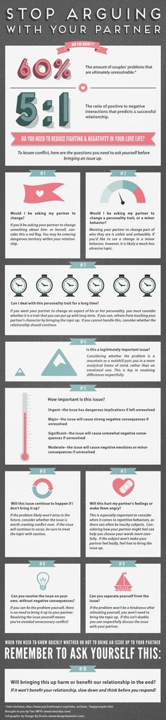 Stop arguing with your partner - how to make your relationship more enjoyable infographic Stop Arguing, Couples Counseling, Couples Therapy, Marriage Relationship, Happy Relationships, Marriage Tips, Marriage And Family