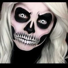 Adult Face Paint, Sfx Ideas, Skeleton Horror, Halloween Makeup Sugar Skull, Toy Story Halloween, Halloween Tutorial