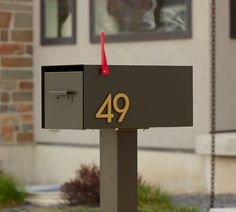 a mailbox that has the number forty on it