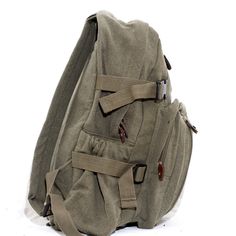 "► BACKPACK - LIGHTWEIGHT CANVAS BACKPACK *Top Selling Backpack! *Customers love the size and comfort of this Backpack :) *Made of a comfortable lightweight cotton canvas *Perfect smaller sized Backpack for School, Work and Travel *Padded Back and Shoulder Straps *Large volume main compartment *Three front zippered compartments *Small top zippered pouch for easy access to keys *Two side pockets with elastic and tie-down straps - Perfect for water bottles. *Size: 15\"(h) x 13.5\"(w) x 7\"(d) *Per Honeymoon Bag, Mom Backpack, Men Backpack, Monogram Backpack, Custom Backpack, Adventure Backpack, Duluth Mn, Personalized Backpack, College Backpack