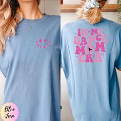 🩰 Embrace the joy of supporting your dancer with our "In My Dance Mom Era" shirt. Whether you're in the audience cheering at recitals or shuttling to dance classes, this shirt is a comfy and chic way to declare your dance mom status. 💃 🎁 Looking for the ideal dance teacher gift? Your search ends here! Our shirt is the perfect expression of gratitude for dance instructors who inspire and shape young talents. It's more than just a shirt; it's a token of appreciation for the dance teacher who ma Pre-shrunk Crew Neck Top For Dance, Relaxed Fit Crew Neck Top For Dance, Crew Neck Cotton Top For Dance, Graphic Print Crew Neck Top For Dance Class, Dance Mom Sweatshirt Ideas, Relaxed Fit Crew Neck T-shirt For Dance, Funny Dance Mom Shirts, Relaxed Fit Crew Neck T-shirt For Dance Class, Dance Class Graphic Print Crew Neck T-shirt