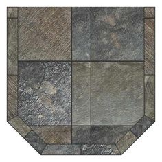 a stone floor with different colors and patterns on it's sides, including gray tiles