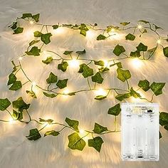 Safe and comfortable: ivy fairy lights can be adjusted anywhere at will. The LED fairy lights are powered by low voltage and do not overheat after prolonged use. They can be used for a long time
Battery operated: 3 x AA batteries (not included) are required to work. The string lights with battery are designed for indoor and outdoor use. Led lights, room decoration, decor, aesthetic, room inspo, lights, led lights, leaf lights, leaf garland, garlands for room decor, bedroom, cozy lights. Ivy Decor, Green String Lights, Fairy Night Light, Led Garland, Balkon Decor, Garland Wreath, Wreath Hanging, Ivy Vine, Indoor String Lights