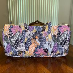 100% Authentic And Brand New With Tag. 26” W X 11" H X 11" D - 15" Strap Drop Stock Photos. Pattern Placement May Vary. Actual Color Might Be Different Due To Lighting. Exterior Features Two Pockets Zip Closure. Purple Rectangular Travel Bag For Daily Use, Lighting Exterior, Floral Color, Be Different, Vera Bradley Bags, Vera Bradley, Travel Bags, Stock Photos, Exterior