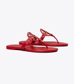 Miller Soft Sandal: Women's Designer Sandals | Tory Burch Red Tory Burch Sandals, Soft Sandals, Miller Sandal, Square Toe Sandals, Tory Burch Sandals, Minimalist Shoes, Beautiful Sandals, Tory Burch Miller, Tory Burch Miller Sandal