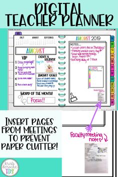 a teacher planner with the text, how to use it for teaching and other activities