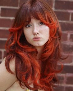 Haircuts For Long Hair With Layers, Red Ombre, Ombre Hair Color, Long Layered Hair, Haircuts For Long Hair, Cut My Hair, Orange Hair, Hair Inspo Color, Long Curly Hair