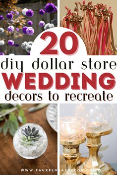 diy wedding hacks from the dollar store Dollar Store Wedding Hacks, Thrifty Wedding Decor, Simple Table Decorations Wedding, Diy Wedding Hacks, Low Cost Wedding Ideas Decor, Dollar Tree Wedding Ideas, Wedding Place Setting Ideas, Ikea Wedding Hacks, Dollar Tree Wedding Decorations