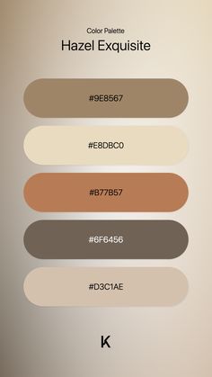 Brown · Color · Hazel · Palette · Umber · Hazel Exquisite · Fall · Color Palette Hazel Color Palette, Fall Palette Colors, Cool Brown Color Palette, Ancient Color Palette, Shades Of Brown Colour Palettes, Mushroom Colour Palette, Fall Color Palette Hex Codes, Brown Combination Color, Brown Pallete Color