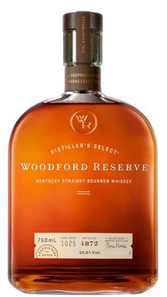 a bottle of woodford reserve kentucky straight bourbon