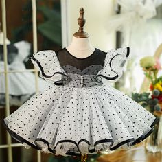 Baby Girls Polka Dots Wedding Birthday Princess Dress – marryshe Cheap Polka Dot Dresses With Ruffles, Flower Girl Dresses Knee Length, Party Dress For Girls, Polka Dot Style, Birthday Princess Dress, Toddler Princess Dress, Baby Birthday Dress, Girls Birthday Party Dress, Baby Girl Princess Dresses