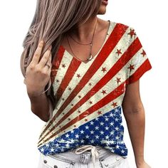 Womens Shirts Long Sleeve Womens Shirts Long Sleeve Womens Mock Turtleneck Long Sleeve Long Sleeve Heat Womens Polyester Spandex Shirt Cotton Long Sleeve Tees for Women Womens Hand Painted American Flag Shirt V Neck Tee Shirt Pullover Short Sleeve Tops Independence Day Shirt SizeUSUK/AUEUBustShoulder To SleeveLengthS483494cm/37.01''25cm/9.84''66cm/25.98''M6103698cm/38.58''26cm/10.24''67cm/26.38''L81238103cm/40.55''27cm/10.63''68cm/26.77''XL101440108cm/42.52''28cm/11.02''69cm/27.17''XXL121642114c American Flag Print, Shirts Women Fashion, Sports T Shirt, Top Streetwear, American Flag Shirt, Short Sleeve Pullover, Women's T Shirts, Solid Clothes, Loose Tops