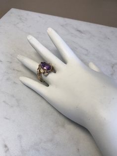 This beautiful 14kt Yellow Gold Lady's Diamond and Amethyst Ring consists of a 10mm x 15mm Genuine Pear Shape Amethyst Gemstone 5.00ct approx total weight and 4 diamond accents .05ct approx total weight all prong set in a fashion swirl solid mounting. Finger size 6 1/2 which can be resized. Amethyst is the Birthstone for February. This item would Retail for $1,250.00 Elegant Teardrop Amethyst Ring For Formal Occasions, Elegant Teardrop Purple Amethyst Ring, Elegant Purple Teardrop Amethyst Ring, Formal Teardrop Amethyst Ring In Fine Jewelry Style, Elegant Teardrop Amethyst Gemstone Ring, Elegant Teardrop Amethyst Ring, Elegant Pear-shaped Purple Amethyst Ring, Elegant Purple Pear-shaped Amethyst Ring, Teardrop Amethyst Ring For Formal Occasions