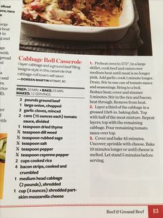 the recipe for this casserole is shown in an article about how to make it