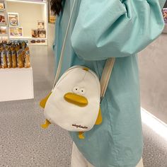 Color: White, style: Single Bag With Shoulder Strap Cheap White Cartoon Style Bags, Lady Cartoon, Cute Messenger Bags, Cute Crossbody Bags, Cute Canvas, Women Crossbody Bag, Pearl Leather, Mobile Phone Bag, Canvas Handbags