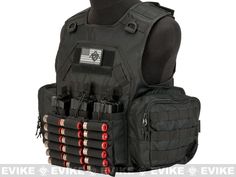 Matrix MTS Commando / Infantry Ammo Vest (Color: Black), Tactical Gear/Apparel, Body Armor & Vests - Evike.com Airsoft Superstore Tactical Body Armor, Tactical Armor, Armor Vest, Overland Gear, Executive Protection, Tactical Wear, Military Gear Tactical, Tac Gear, Cargo Vest