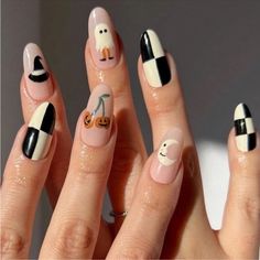 Questions? Leave A Comment Below! White Nail, Nail Forms, Fall Nail Art, Halloween Nail Art, Fire Nails, Nail Arts, Nail Polishes, Nail Accessories, Cute Acrylic Nails