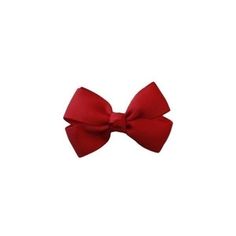 a red bow on a white background