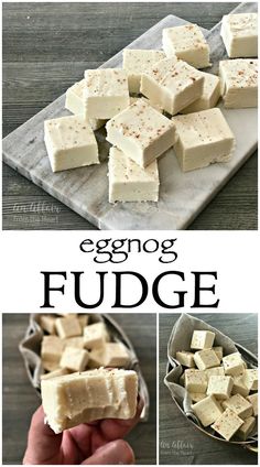 eggnog fudge is an easy and delicious dessert that's ready to be eaten