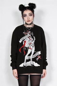 Krampus Christmas Sweater - Online Store Krampus Christmas, Attitude Clothing, Alternative Clothing, Sweaters Online