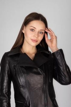 ✨ 100% Genuine Lambskin Leather 🧵 Handmade with Meticulous Attention to Detail 📏 Available in Various Sizes - Refer to Our Sizing Chart for the Perfect Fit 🎨 Customized Orders Welcome - Contact Us to Personalize Your Jacket Why Choose Our Jacket? Our Vegan Leather Jacket captures the essence of the iconic racing jacket, effortlessly blending style and comfort. Whether you're a motorcycle enthusiast 🏍️, a fan of 80's fashion 🎸, or simply want a timeless look 🕶️, this black jacket is for you Fitted Moto Biker Jacket, Fitted Moto Biker Jacket For Motorcycling, Fitted Long Sleeve Biker Jacket, Fitted Moto Outerwear For Motorcycling, Fitted Moto Outerwear For Biker Events, Fitted Long Sleeve Moto Biker Jacket, Vintage Biker Jacket, 80's Fashion, Classy Vintage