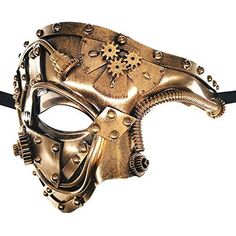 Phantom Of The Opera Halloween, Men Steampunk, Black Masquerade Mask, Theme Carnaval, Action Figures Anime, Mens Masquerade Mask, Costume Carnaval, Fancy Ball