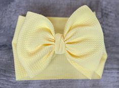 Adjustable Yellow Headband For Gift, Adjustable Yellow Headband As Gift, Adjustable Yellow Headband Gift, Yellow Headband, Buttercup Yellow, Yellow Bow, Baby Head Wrap, Big Baby, Baby Bow