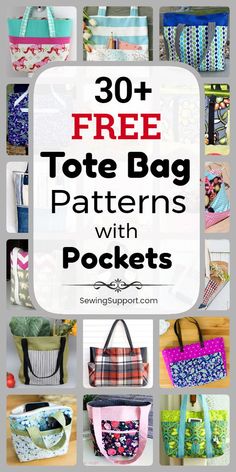 the top ten free tote bag patterns with pockets