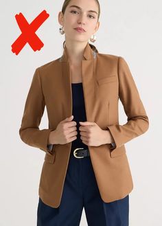 11 Blazers That Make You Look Older - In Fashion We Trust Branding Outfits, Business Capsule Wardrobe, Law Firm Branding, Business Capsule, Camel Blazer, Popped Collar, Tan Blazer, Jcrew Collection, Women's Suits