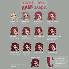 pixel art hair styles for girls and boys