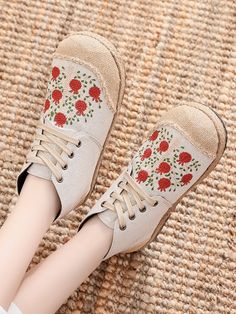 Cream Linen Shoes, Cactus Rose, Reindeer Headband, Embroidered Shoes, Print Sneakers, Hi Top, Daily Dress, Dress Jewelry, Tree Print