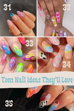 Trendy Nail Ideas for Teens {+ Thoughts on Acrylics} momma teen Nail Art For Teens, Gel Nails Ideas, Nail Inspired, Pink Tip Nails, Cute Pink Nails, Cute Nails For Fall, Nails Aesthetic