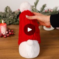 42K views · 167 reactions | Cute, festive sock gnome! 🎅 | Cute, festive sock gnome! 🎅 | By MetDaan Beauty | First, grab a white sock and
fill it with rice to create the body. Seal the top with a
rubber band to keep everything secure. Finally, add a red hat. And
there you have it, a cute, festive sock gnome. Red Hat, Rubber Band, Red Hats, White Sock, Rubber Bands, Christmas Projects, Rice, Socks, Festival