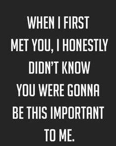 a quote that says, when first met you, honesty didn't know you were going