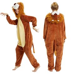 two people in animal costumes standing next to each other