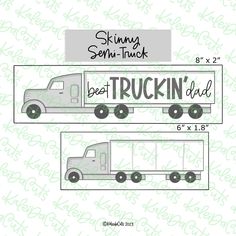 the truck is cut out and ready to be used as a paper crafting template