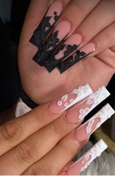 Girly Tingz, Long Nail, Long Acrylic Nails Coffin, Long Acrylic, Nails Only, Long Square Acrylic Nails, Unique Acrylic Nails, White Nail