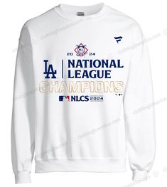 Dodgers 2024 NLCS Champions Sweatshirt with MLB and Team Logos Halloween Women