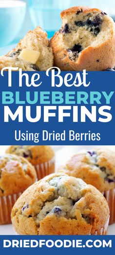 the best blueberry muffins using dried berries