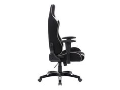 an office chair that is black and white