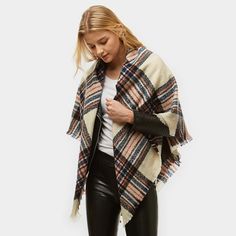 • Color : Beige• Size : 53" X 55"• Material : 100 % Acrylic• Plaid Square Blanket Scarf Fashion Outfits For Winter, Square Blanket Scarf, Stylish Midi Skirt, Chunky Knit Sweater Dress, Midi Dress Layering, Outfits For Winter, Flared Skater Skirt, Simple Sweaters, Trench Dress