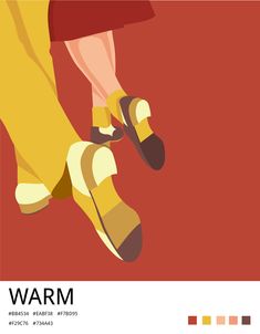 a poster with the words warm written in korean and an image of a person's feet wearing yellow socks