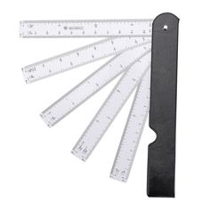 four rulers and a ruler on a white background