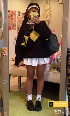 Shein Dark Academia Outfits, Teenage Outfits Aesthetic, Y2k Fashion Outfits Black Women, Preppy Girl Aesthetic Outfits, Y2k Fashion Summer, Soft Girl Outfits For School, Academia Core Outfit, Teen Fashion Outfits 2023, Sweater Skirt Outfit Black Women