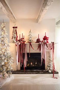 The subtle sheen of this classic taper holder is the perfect complement to warm candlelight. Christmas Anthropologie, Luxury Christmas Decor, Anthropologie Christmas, Classic Taper, Anthropologie Holiday, Candle Images, Red Shades, Anthropologie Home, Faux Tree