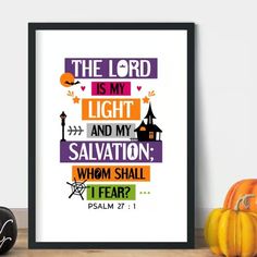 the lord is my light and my salvation whom shall i fear? printable poster