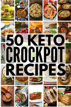 50 Keto Crockpot Recipes! | We’re sharing 50 low carb, ketogenic diet approved easy dinners you can make in your crock pot! Whether you prefer chicken, beef, pork, ground turkey, roasts, soups, chilis…we’ve got delicious and healthy keto recipes to add to your weekly meal plan. Some are grain free, some are dairy free…who says being on the keto diet has to be boring?! Ketosis Diet Recipes, Keto Crockpot, Keto Crockpot Recipes, Ketosis Diet, Diet Vegetarian, Diets For Beginners, Idee Pasto Sano, Diet Keto, Ketogenic Recipes